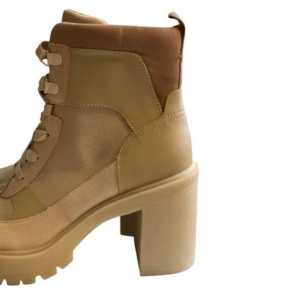 Dolce Vita Womens 9.5 M Tan Boots Collin Dune Heels Rubber Sole Chunky Sustain - Picture 4 of 15